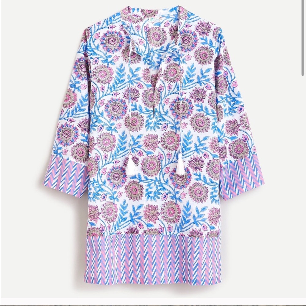 NWT J Crew Tassel Beach Tunic, M